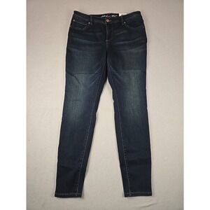 Inc Plus Tummy Control Mid Rise Skinny Leg Cosmo Wash Denim‎ Size 14W